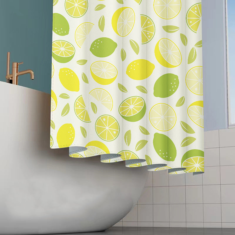 120x180cm Shower Curtain with Hooks 3D Fruit Pattern Polyester Fabric Mildew Resistant Curtain 120x180cm Shower Curtain with Hooks 3D Fruit Pattern Polyester Fabric Mildew Resistant Curtain